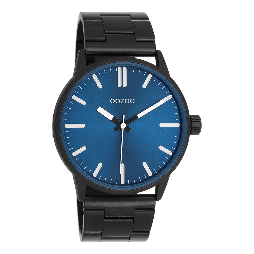 Black OOZOO watch with black stainless steel bracelet C11403