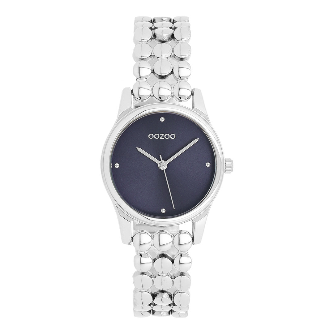 Silver coloured OOZOO watch with dot link bracelet - C11630