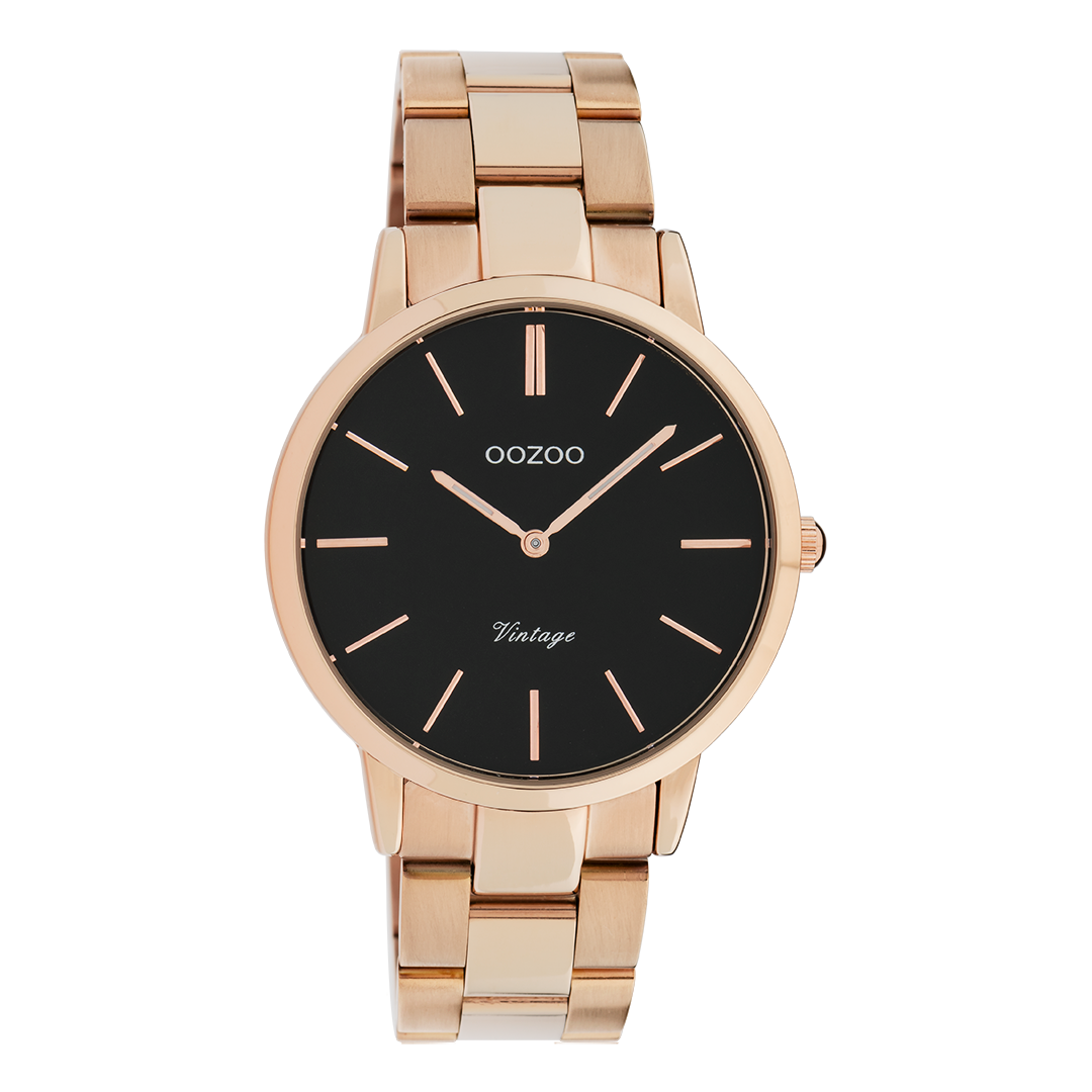 Rose gold coloured OOZOO watch with stainless steel bracelet - C20037