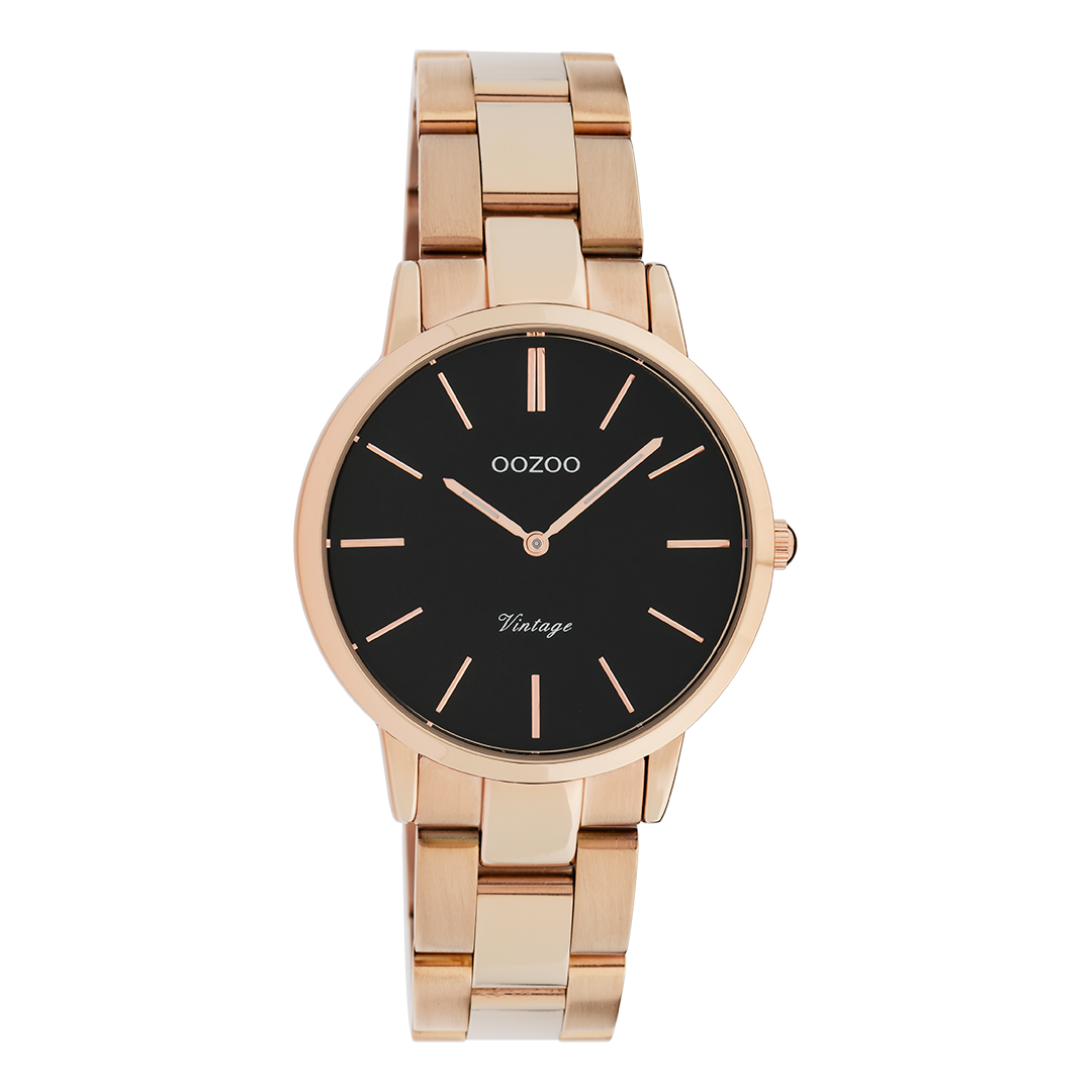 Rose gold coloured OOZOO watch with stainless steel bracelet - C20049