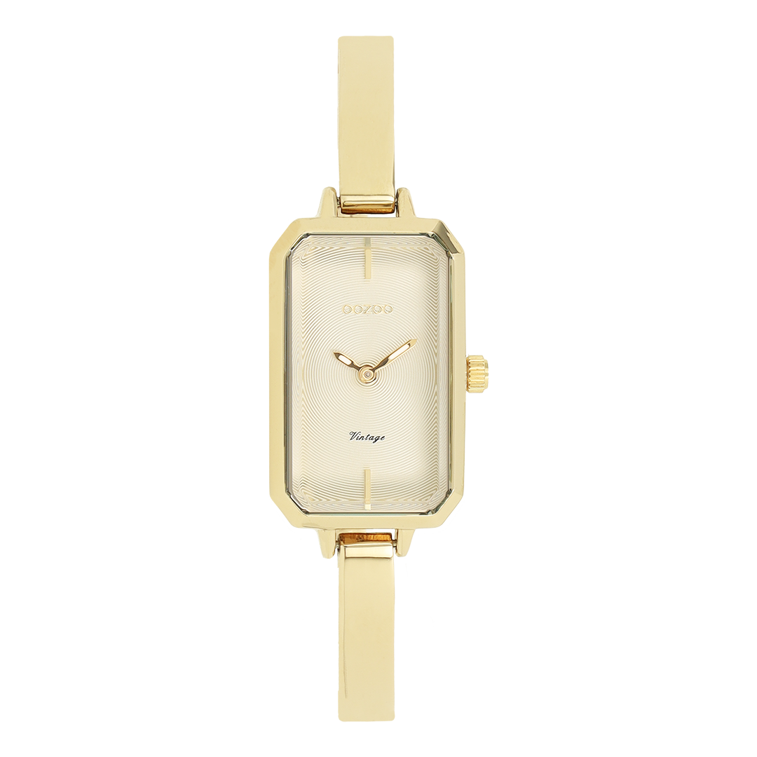 Gold coloured OOZOO watch with bangle - C20467