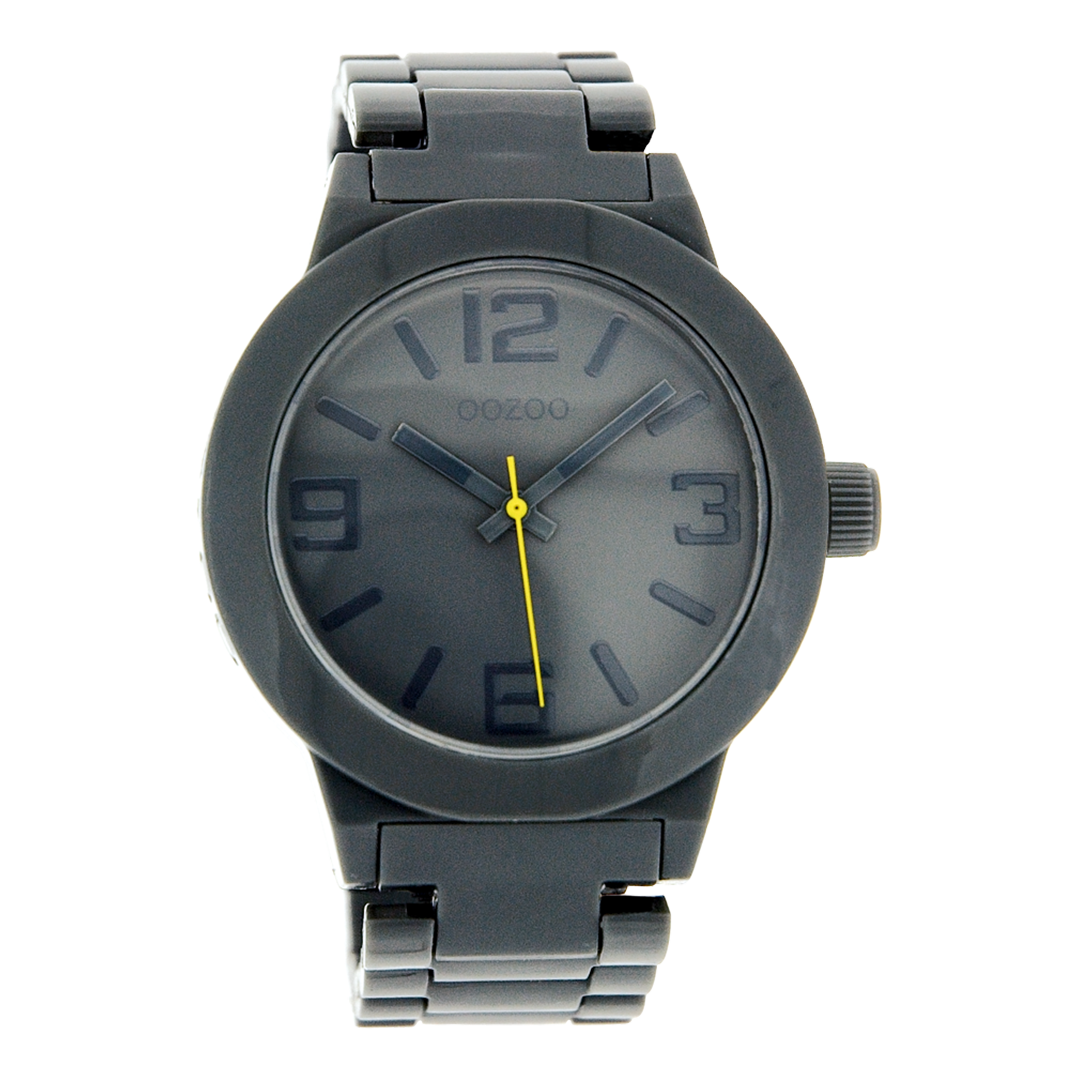 Dark grey OOZOO watch with plastic watch strap - C3683