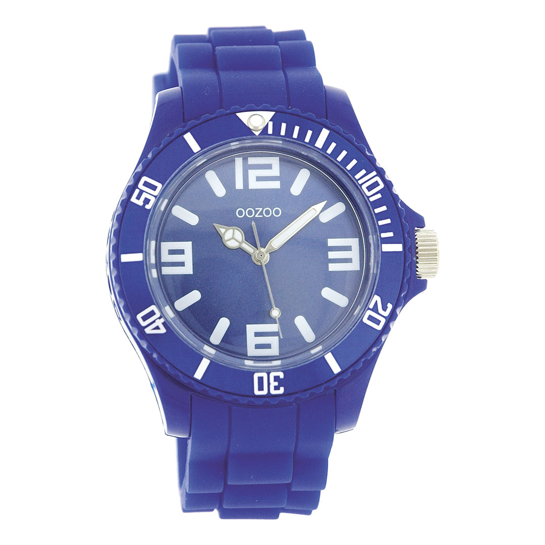 Blue OOZOO watch with rubber strap - C4281