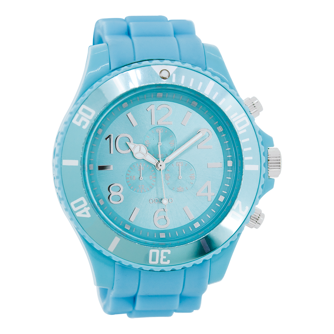 Light blue OOZOO watch with rubber strap - C4824