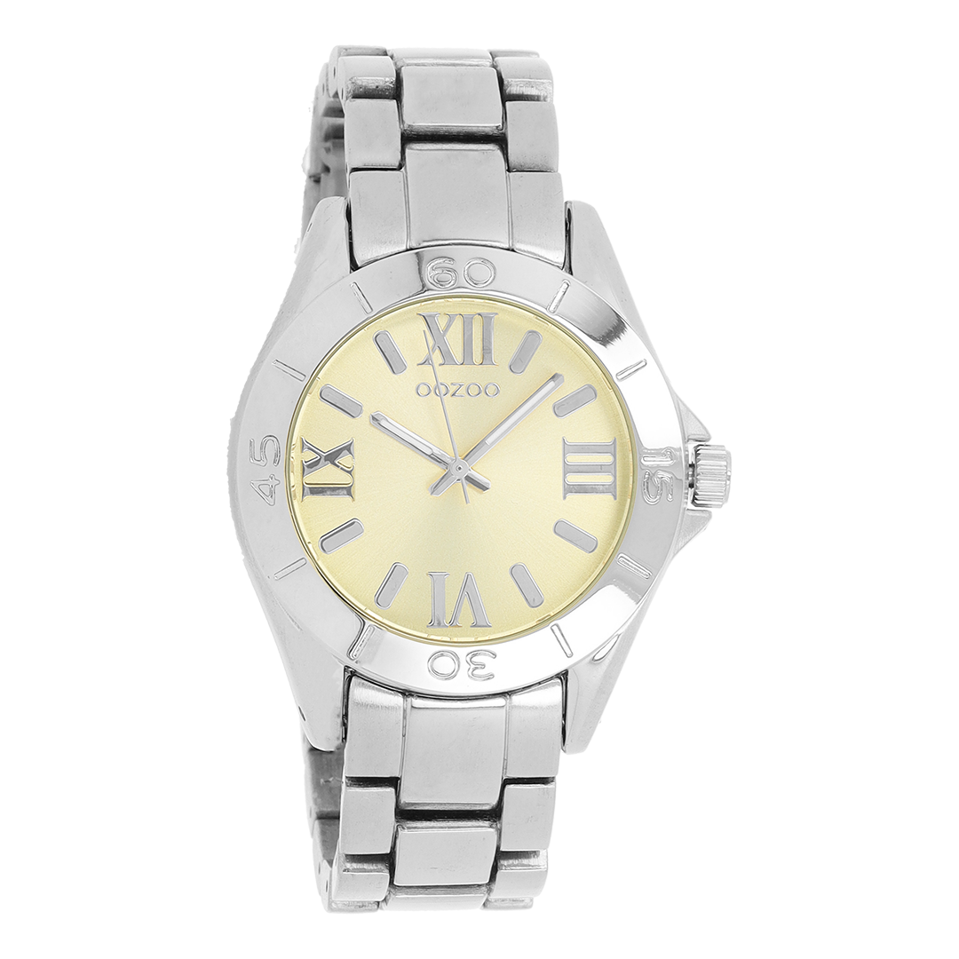 Silver coloured OOZOO watch with stainless steel bracelet - C5706