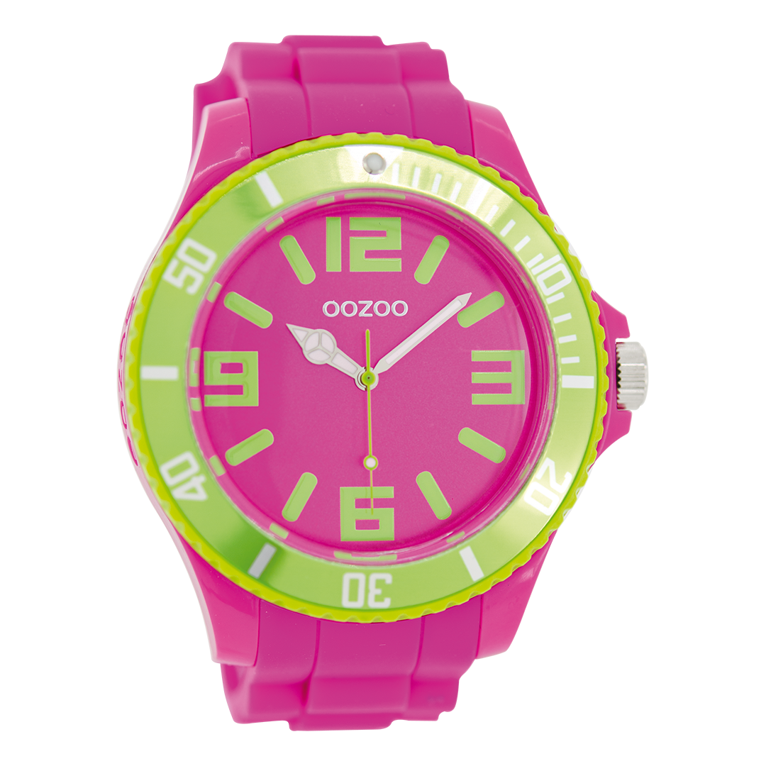 Pink OOZOO watch with rubber strap - C5820