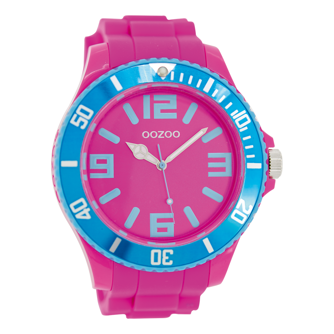 Pink OOZOO watch with rubber strap - C5822