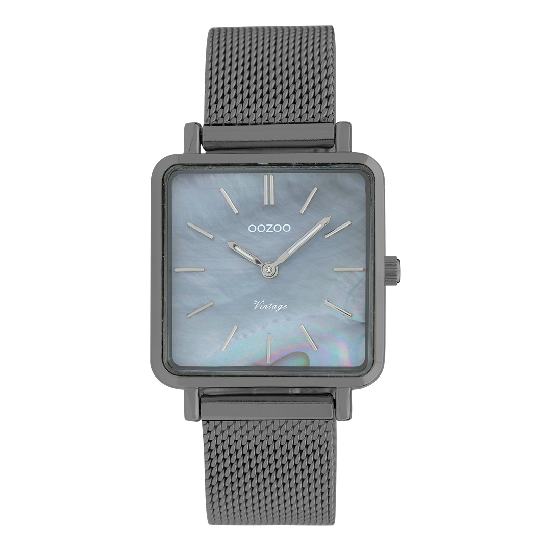 Titanium OOZOO watch with metal mesh bracelet - C9849