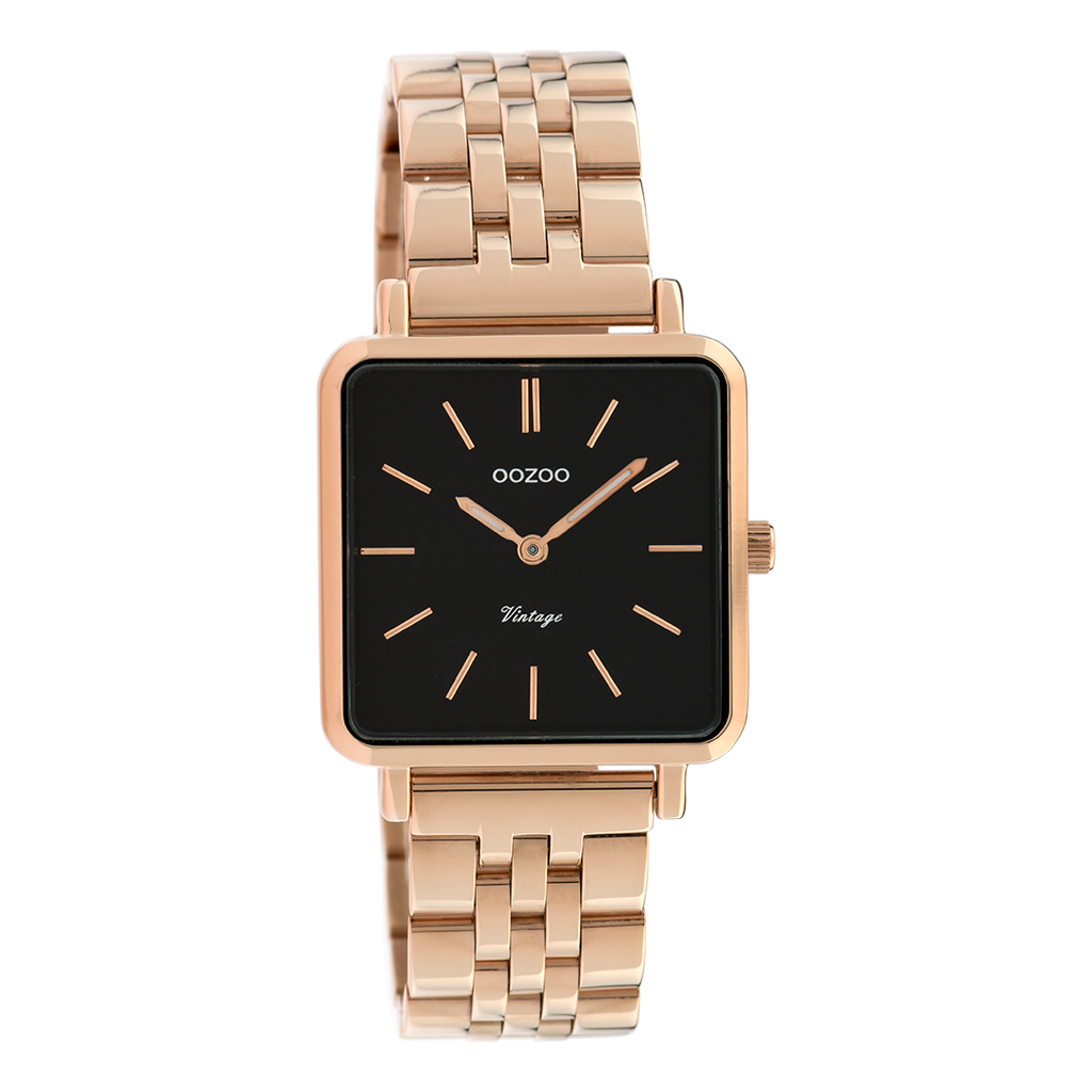 Rose gold coloured OOZOO watch with stainless steel bracelet - C9959