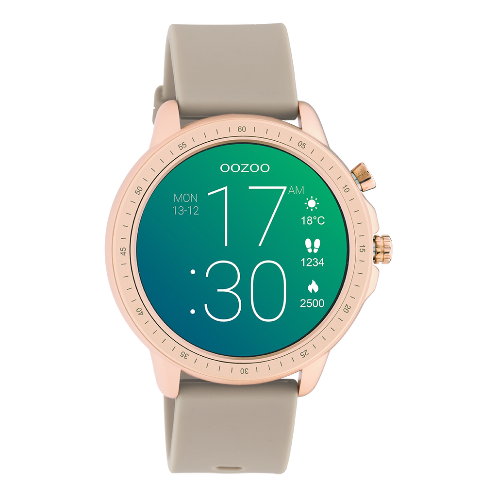OOZOO Smartwatches Q00318 gold coloured watch pink grey strap